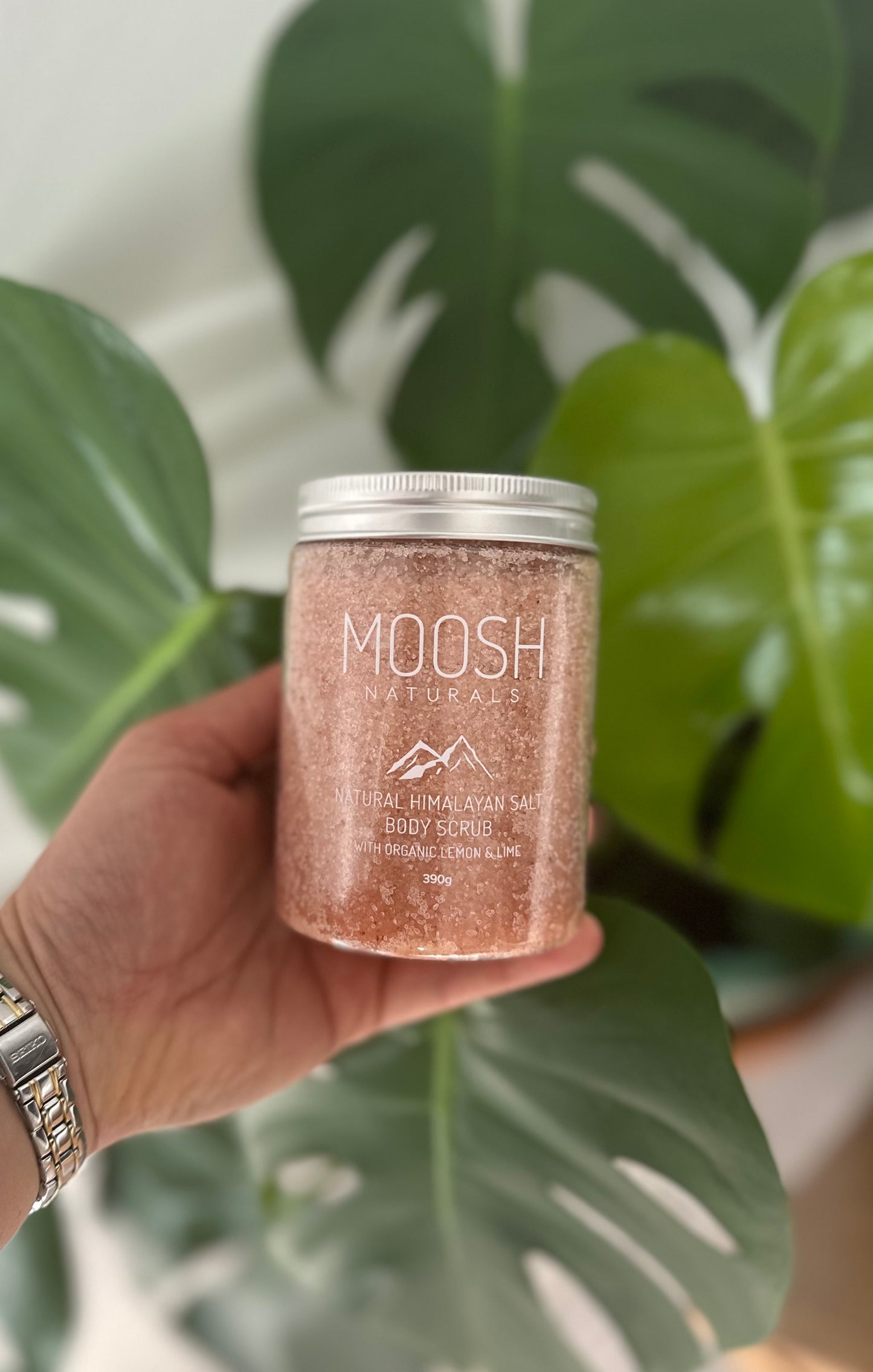 NATURAL HIMALAYAN SALT BODY SCRUB WITH ORGANIC LEMON & LIME