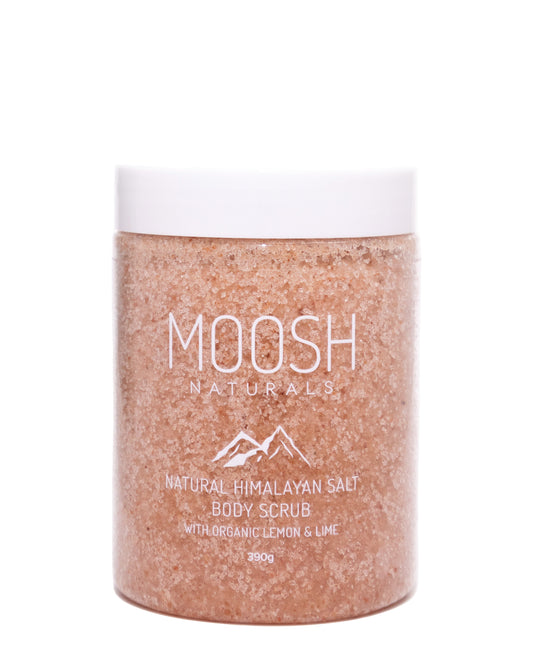 NATURAL HIMALAYAN SALT BODY SCRUB WITH ORGANIC LEMON & LIME