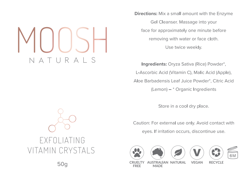 Exfoliating Vitamin Crystals MOOSH Naturals