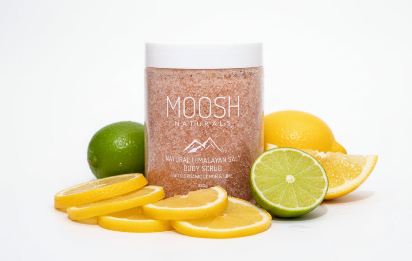 NATURAL HIMALAYAN SALT BODY SCRUB WITH ORGANIC LEMON & LIME