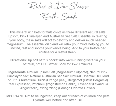 Relax & De-Stress Bath Soak